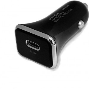 NÖRDIC CARC-N1006 Snelle Autolader 18W met USB A-poort, zwart