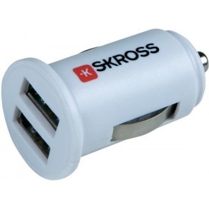 S-KROSS Midget Dual USB Car charger 2 x 1A