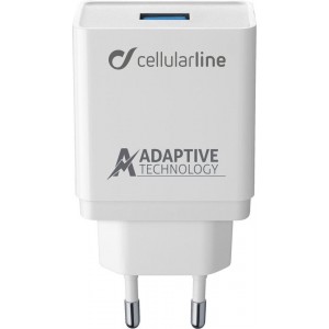 Cellularline ACHKIT15WTYCTABW oplader voor mobiele apparatuur Binnen Wit