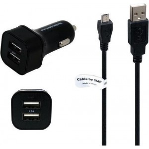 4,8A Auto oplader en 3,2 m oplaadkabel. Autolader adapter plug met stekker. Past ook op Sony. o.a. eReader PRS-T2, PRS-T3