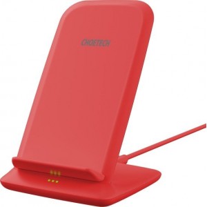 Draadloze Qi Oplaadhouder voor Smartphones - 2 Coils - 10W - Rood