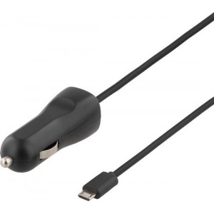 DELTACO USB-CAR74 Autolader met micro USB B Mannelijk, 12-24V tot 5V 2.4A, zwart