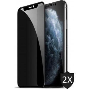 iPhone 11 Screenprotector Privacy - iPhone XR Screenprotector Privacy - Full Tempered Glass - 2 Stuks