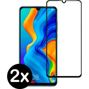 Huawei P30 Lite Screenprotector Gehard Glas 3D Full Screen - 2 PACK