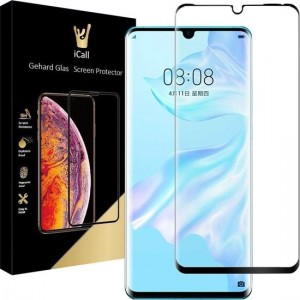 iCall - Huawei P30 Pro Screenprotector - Tempered Glass Gehard Glas - Full Screen Cover Volledig Beeld