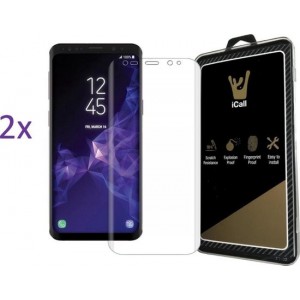 2x Screenprotector voor Samsung Galaxy S9 - Glas PET Folie Screen Protector Transparant 0.2mm 9H