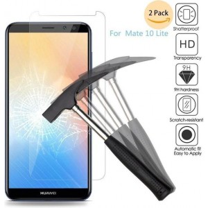 2 Pack Screen Protector / GlazenTempered Glass Geschikt voor: Huawei Mate 10 Lite