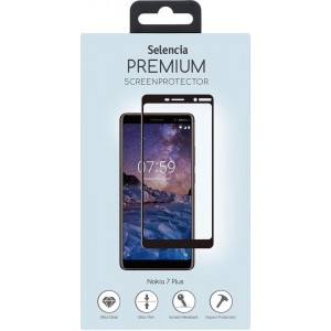 Selencia Gehard Glas Premium Screenprotector voor Nokia 7 Plus - Zwart