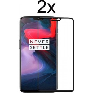 OnePlus 6 Screenprotector Glas Full Cover - 2x OnePlus 6 Screen Protector Glas