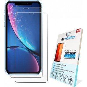 iPhone 11 Screenprotector Glas - iPhone XR Screenprotector Glas - Case Friendly - 2x