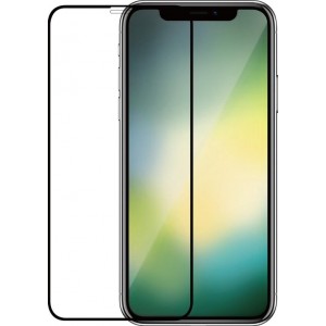 Grab 'n Go screenprotector flat tempered glass - Voor Apple iPhone XR & Apple iPhone 11 - Zwart frame