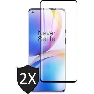 OnePlus 8 Pro Screenprotector - Full Screen Protector Glas - 2 Stuks