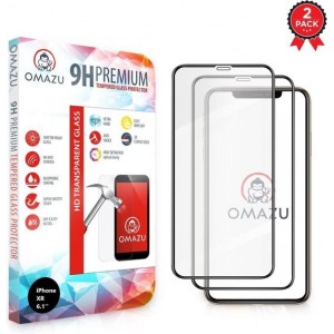 OMAZU 3D Tempered Glass Screenprotector, Apple Iphone XR/ iPhone 11,  6,1''(Full Screen) 2-Pack