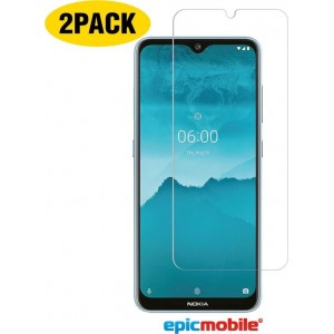 Epicmobile - 2Pack Nokia 7.2 / Nokia 6.2 Screenprotector - Tempered Glass - 9H Anti Shock - 2Pack voordeelpack