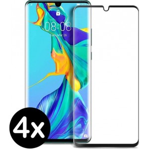 Huawei P30 Pro Screenprotector Gehard Glas 3D Full Screen - 4 PACK