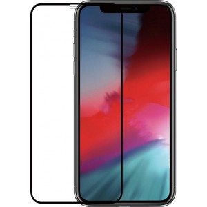 Grab 'n Go flat tempered glass screenprotector - Voor Apple iPhone Xs Max & Apple iPhone 11 Pro Max - Zwart frame