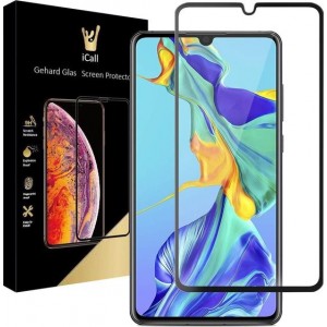 iCall - Huawei P30 Screenprotector - Tempered Glass Gehard Glas - Full Screen Cover Volledig Beeld