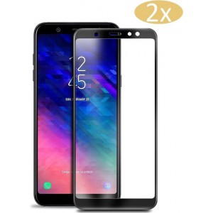 Samsung A6 Screenprotector - Samsung Galaxy A6 Screenprotector - 2018 - Full Screen Protector Glas - 2 Stuks