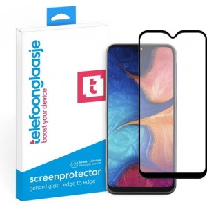 Samsung Galaxy A20e screenprotector gehard glas Edge to Edge