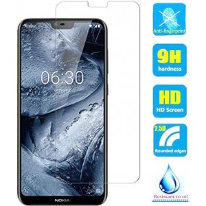 2 Stuks Screenprotector Tempered Glass Glazen Gehard Screen Protector 2.5D 9H (0.3mm) - Nokia 6.1 Plus