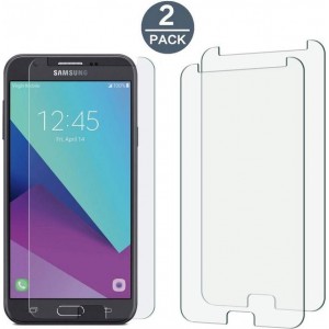 2 Stuks Screenprotector Tempered Glass Glazen Gehard Screen Protector 2.5D 9H (0.3mm) - Samsung Galaxy J7 2017