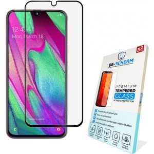 BE-SCHERM Samsung Galaxy A40 Screenprotector Glas (2x) - Tempered Glass - Case Friendly