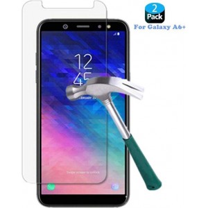 2 Stuks Screenprotector Tempered Glass Glazen Gehard Screen Protector 2.5D 9H (0.3mm) - Samsung Galaxy A6 Plus 2018