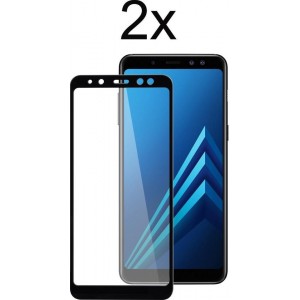 Samsung A8 2018 Screenprotector Glas Full Cover - 2x Samsung Galaxy A8 2018 Screen Protector Full Cover