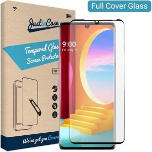 Just in Case Full Cover Tempered Glass LG Velvet Protector - Black