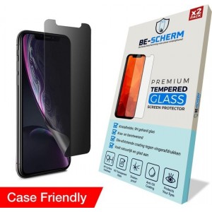 BE-SCHERM Apple iPhone 11 / XR Privacy Screenprotector Glas (2x) - Anti-Spy - Tempered Glass