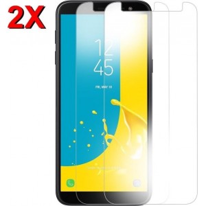 MMOBIEL 2 Stuks Samsung Galaxy J6 Glazen Screenprotector Tempered Gehard Glas 2.5D 9H (0.26mm) - inclusief Cleaning Set