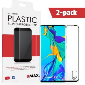 2-pack BMAX Huawei P30 Pro Screenprotector / Full Cover Beschermfolie / Ultra Clear PET / Onzichtbaar Display Folie