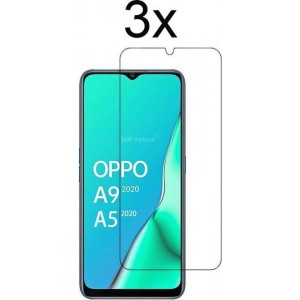 Oppo A5 2020 Screenprotector Glas - Oppo A9 2020 Screenprotector Glas - 3x Tempered Glass Screen Protector