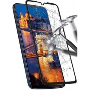 Motorola One Zoom - Full Cover Screenprotector - Gehard Glas - Zwart