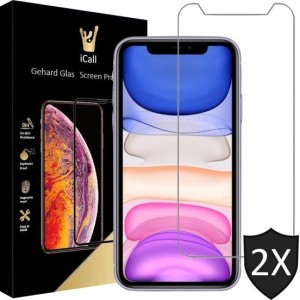 iPhone 11 Screenprotector Glas - iPhone XR Screenprotector Glas - Tempered Glass - 2 Stuks