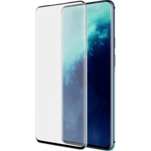 Azuri Tempered Glass curved RINOX ARMOR - black frame - OnePlus 7T Pro