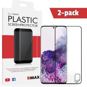 2-pack BMAX Samsung Galaxy S20 Screenprotector / Full Cover beschermfolie / Ultra Clear PET / Onzichtbaar Display Folie