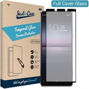 Just in Case Full Cover Tempered Glass Sony Xperia 1 II Protector - Black