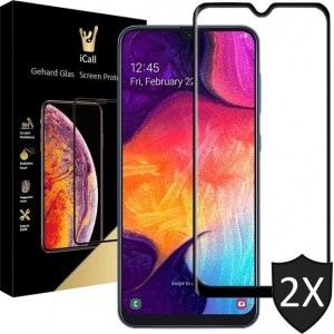 Samsung A50 Screenprotector - Samsung Galaxy A50 Screenprotector - Full Screen Protector Glas - 2 Stuks