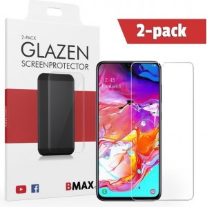 2-pack BMAX Glazen Screenprotector Samsung Galaxy A70 Glas / Beschermglas / Tempered Glass / Glasplaatje