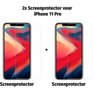 iPhone 11 Pro Screen Protector 1+1 GRATIS! Tempered Glass Glazen Gehard Screen Protector 2.5D 9H (0.3mm)