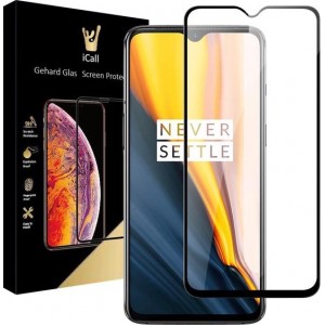 OnePlus 7 Screenprotector - Tempered Glass Gehard Glas - Full Screen Cover Volledig Beeld - iCall