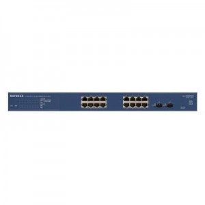 Netgear switch: ProSAFE Smart Switch - GS716T - 16 Gigabit Ethernet poorten - Zwart