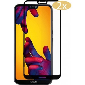 2 Stuks Huawei P20 Lite Screenprotector Glazen Gehard | Full Cover Volledig Beeld | Tempered Glass - van iCall