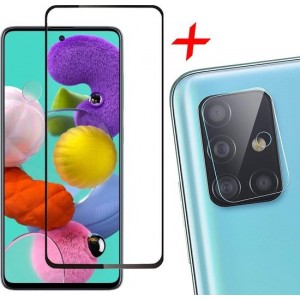 Samsung A51 Screenprotector en Samsung A51 Camera Protector - Samsung Galaxy A51 Screenprotector Full + Camera Protector