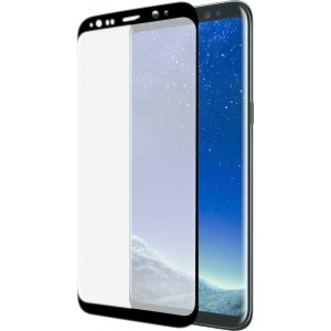 Azuri screenprotector Curved Tempered Glass RINOX ARMOR - Voor Samsung Galaxy S8 - Zwart