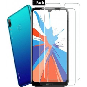 2 Stuks Screenprotector Tempered Glass Glazen Gehard Screen Protector 2.5D 9H (0.3mm) - Huawei Y7 2019