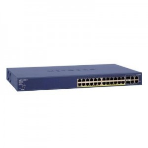 Netgear switch: ProSafe FS728TP Managed - Blauw