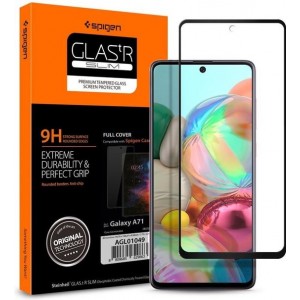 Spigen Full Cover Glass Samsung Galaxy A71 Protector - Zwart