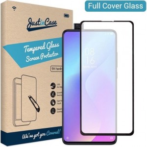 Just in Case Full Cover Tempered Glass voor Xiaomi Mi 9T - Zwart